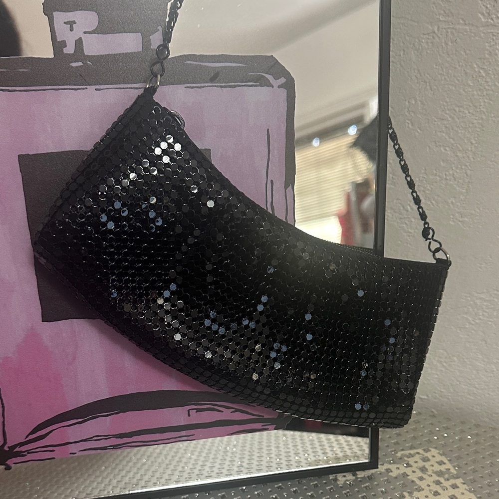 Small Black Sequin Wristlet - NWOT